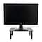 Mind Reader Black Adjustable Monitor Stand with Ventilated Metal Platform, 2ct.
